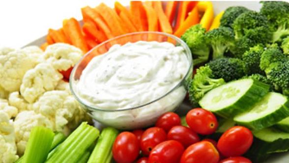 Grønt Snacks og dip